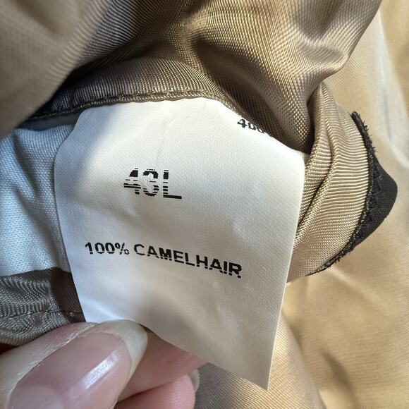 JOS A BANK Sports Coat Mens 43L 100% Camel Hair Jacket Blazer Tan Beige - Picture 9 of 11